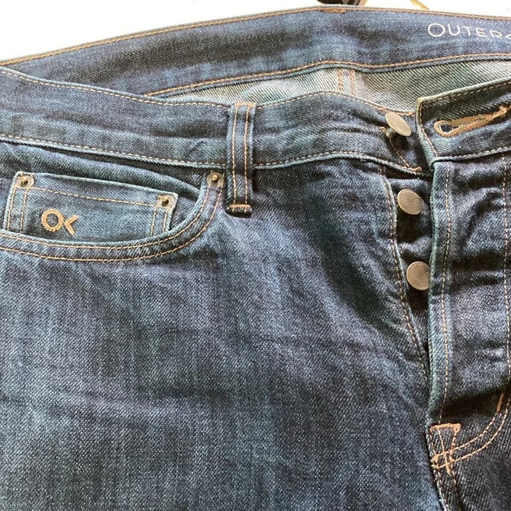 Outerknown Ambassador S.E.A Mens Jeans 31 X 32 Organic Cotton Slim Dark Denim